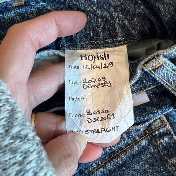 Boyish The DEMPSEY High Rise Slim Straight Stretch Jean Sz 26 in STARFIGHT - Picture 8 of 11